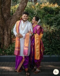 Swanandi Tikekar Instagram - आयुष्यभराची #आनंदी साथ 💫♥️ Saree : @saudamini_handloom Blouse : @nishfash_design_studio Ashish’s Outfit : @saudamini_handloom Jewellery : @pngadgilandsons Styling : @saudamini_g Draping : @nilam_art1687 Swanandi’s MUAH : @khushbooghodke Ashish’s MUAH : @krishna_deshmukh_makeup Pictures : @lensfixed_onkarabhyankar Asthetics & Skincare : @thefacestudio.in Socials and Exclusive PR : @wechitramedia @n.i.d.s_ #SwanandiTikekar #AshishKulkarni #Wedding #ANANDI 💕