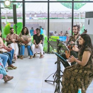 Swarnamalya Instagram - Multi genre Independent & Eclectic repertoire concert for ‘Textures of Traditions’ cultural festival with @mattbaconmusic 

Such a beautiful space was created for us by @swarnamalyag & @radhikaganesh and the entire team of @texturesoftraditions to present music that’s unheard of and of themes that are very close to my heart. It’s not often that as a musician one comes by such a welcoming space & brilliant audience, and I’m so grateful to Swarnamalya & Radhika to have enabled this! An hour just rolled by seamlessly and timelessly. It goes down as one of the most fulfilling concerts I’ve done :) 

Thank you for the beautiful moments captured @simmz_portraits ! :) 

@kraft_dine @ar_subbiah @padmaaaaaaaaaaa @niiviiravii 

#texturesoftraditions #chennai #vocalist #guitar #composer #indie #independent #music #eclectic #multigenre #diversity #plurality #culture #festival #art #artistsoninstagram