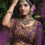 Swathi Sharma Instagram - A pop of purple is all you need to make a statement 💜 Experience the magic in our upcoming classes! For class inquiries, Do WhatsApp or Call: 7339139939 Follow Us: @gangamakeupacademy Mua: @priyas_makeupartistry Model: @swathi_sharma_24 Outfit: @visha_boutique_ Photography: @twiststudio_official Jewellery: @ash_rental_jewellery . . #bridalmakeup #bridalmakeupartist #indianbridalmakeup #receptionmakeup #bridalmakeuplook #bridalmakeupandhair #trendingmakeuplook #indianbridalmakeupartist #bridalmakeupartists #glammakeup #airbrushmakeup #ninathaleinikum #bridalmakeupartistindia #naturalbridalmakeup #makeupacademyincoibatore #southindianbridalmakeup #torontobridalmakeup #explorepage #statementjewellery #swathisharma #bestbridalmakeup #bridalmakeupcourse #bridalmakeupartistph #bridalmakeupclass #bridalmakeuptrial #bridalmakeupideas #purplelehenga #bestbridalmakeupartist