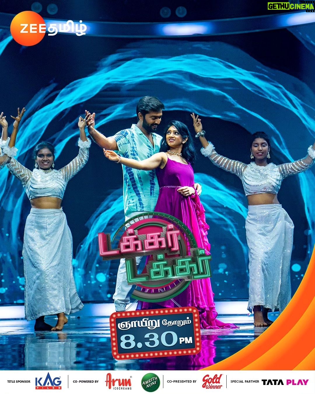 Swathi Sharma Instagram - On Screen>>>❤️<<< Off Screen...!!! Takkar Takkar | Every Sunday at 8.30pm. #TakkarTakkar #RjVijay #Farina #Anandh #SwathiSharma #ZeeTamil