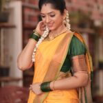 Swathi Sharma Instagram - This feels special 💛🧿 Pc: @thinkstudiosindia #saree #sareelove #yellow #feelingspecial #feelingloved #❤️