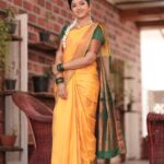 Swathi Sharma Instagram - This feels special 💛🧿 Pc: @thinkstudiosindia #saree #sareelove #yellow #feelingspecial #feelingloved #❤️