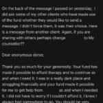 Sweet Anita Instagram - It's been a few years now but I'm still paying towards therapy sessions for people who cant afford it. We don't get many donations from my community anymore, but thankfully I'm still earning enough to keep the fund going by myself. The therapist that I've put together the fund with passes me little updates and messages from the people who use it, and I thought I'd share this one so that the members of my community who have contributed over the years can know how much of a difference they made. Thankyou ❤️