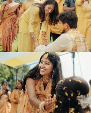 Swetha Khelge Instagram - Ranjhana hua Mera!😉❤️

#swethakhelge #ShwefoundherMadMister #mswedding #haldi #haldiceremony #haldioutfit #haldijewellery #haldidecor #haldibride #bridesquad #bridetobe2024 #love #laughter #fun #friends #family #gratitude
