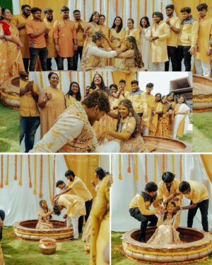 Swetha Khelge Instagram - Ranjhana hua Mera!😉❤️

#swethakhelge #ShwefoundherMadMister #mswedding #haldi #haldiceremony #haldioutfit #haldijewellery #haldidecor #haldibride #bridesquad #bridetobe2024 #love #laughter #fun #friends #family #gratitude