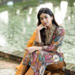 Swetha Venugopal Instagram - An earthy hue of yellow often evokes a sense of vintage style, resonating with retro aesthetics. Whether used in fashion or decor, mustard yellow adds a touch of both boldness and subtlety, making it a versatile and enduring choice that stands out with a refined, timeless appeal. wearing such a beautiful outfit from @_.mrikanda 🫶 and shot by the most talented @sathyaphotography3