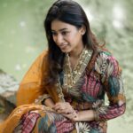 Swetha Venugopal Instagram - An earthy hue of yellow often evokes a sense of vintage style, resonating with retro aesthetics. Whether used in fashion or decor, mustard yellow adds a touch of both boldness and subtlety, making it a versatile and enduring choice that stands out with a refined, timeless appeal. wearing such a beautiful outfit from @_.mrikanda 🫶 and shot by the most talented @sathyaphotography3