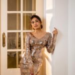 Swetha Venugopal Instagram - Found in religious relics, crowns of monarchs, and sacred spaces, representing purity and divine connection or found in the fleeting moments of a sunset, "gold" always remains timeless Shot by @fifthanglestudios Stylist @keziah_costume_stylist Mua @mithu4.3shade