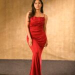 Swetha Venugopal Instagram - Just a red bit obsessed 🩸 @sathyaphotography3 @noormakeup.sculpture