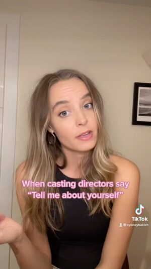 Sydney Bakich Instagram - The question we all love 🙃 #acting #actors #castingdirectors