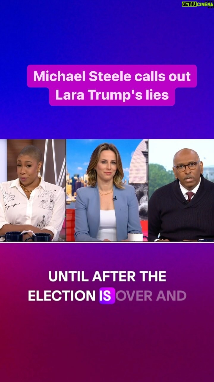 Symone Sanders Instagram - RNC Co-chair Lara Trump says Donald Trump accepts the 2020 election results. @Chairman_Steele tells her to “stop lying” and calls on the current RNC Chairman to speak up.