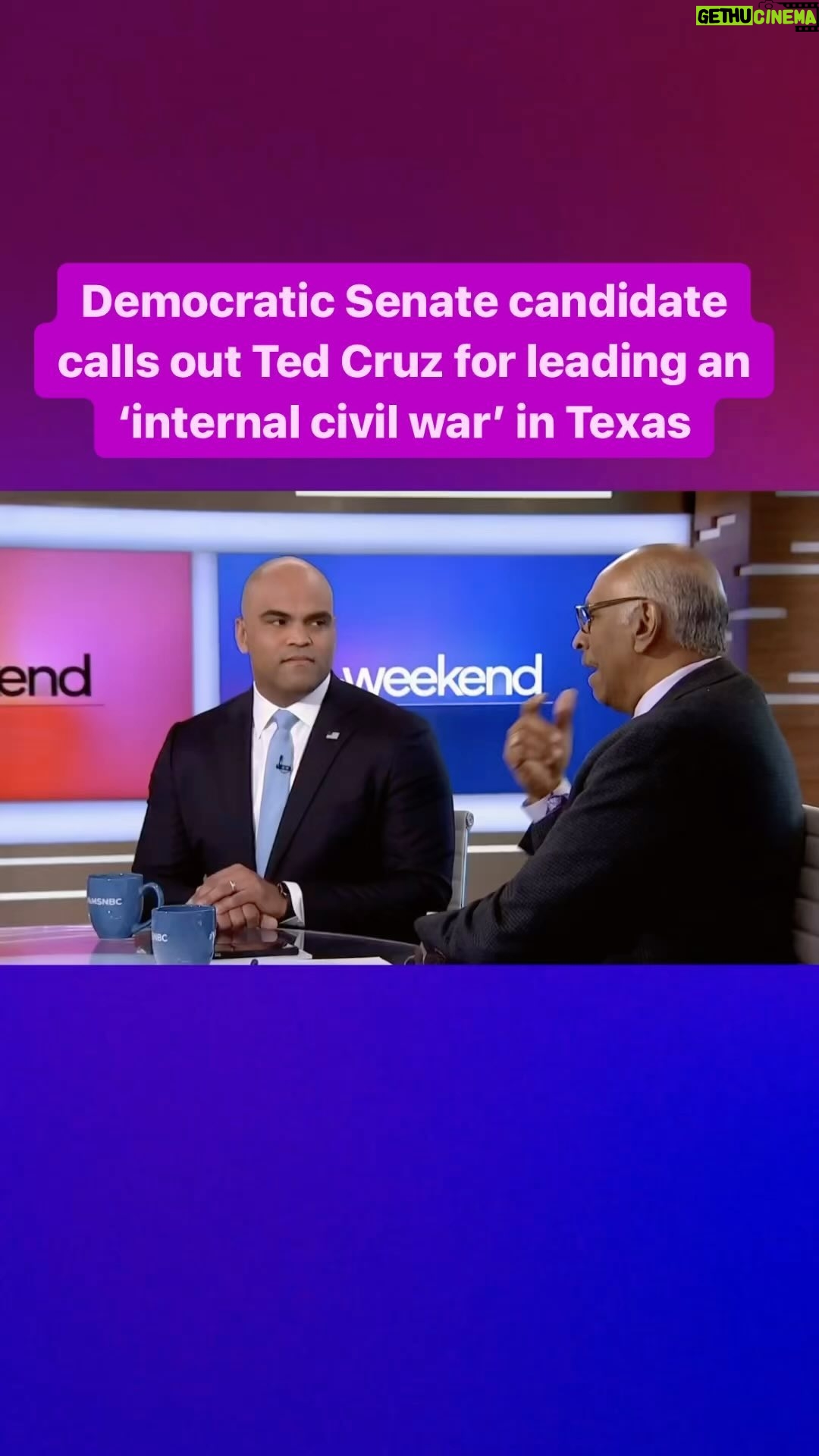 Symone Sanders Instagram - Senate candidate @RepColinAllred will challenge Senator Ted Cruz in November. He shares how he plans to navigate Texas as a Democratic candidate and calls out Cruz for leading an “internal civil war” in the state.