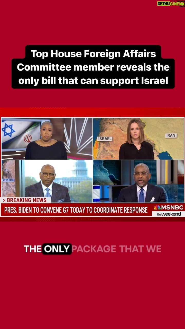 Symone Sanders Instagram - Congress will shift its schedule this week to take up legislation to support Israel and “hold Iran accountable.” @RepGregoryMeeks says there is only “one bill” that should pass for that to happen.