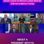 Symone Sanders Instagram - Former Vice President Mike Pence says he will not endorse Trump for president. @chairman_steele asks “but who are you going to vote for?”