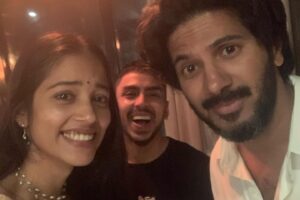 T J Bhanu Instagram - To 🥂Guns & Gulaabs ::)) 
Dhanywaadamlu @rajanddk @netflix_in thank you for good creation, time, & beautiful bouquet. 

Hopefully our smiles will grow more with the love of people for Guns & Gulaabs. As now it’s out on @netflix_in 

Also @dqsalmaan you were unable to make MY kind selfie face! Seri ah 😌

#Guns&gulaabs #2023 #Gulabganj #dehradun #barefeettohighheels #yatra #love #compassion #guns&gulaabs #vaazhl #anbeshivam #tjbhanu #Rasamma #Yatramma #Shasi #Alina #Riya #Devi #Chandralekha #allheartallart  #सितारों_को_आँखो_में_महफ़ूज़_रखना! #magic
