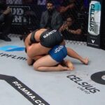Taila Santos Instagram - Two submission specialists in @tailasantos.ufc and @jenabishopbjj on a collision course towards each other on June 13th Which submission was more impressive in the first half of the 2024 #PFLRegularSeason 🤔 ▶️Check out the rest of the best submissions of the 1st half of the 2024 #PFLRegularSeason out now on the PFL MMA YouTube Channel! 🔗in bio