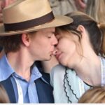 Talulah Riley Instagram – 🎾Have been in giggles for days at these candid shots from @wimbledon 🎾

🍾We posed very demurely at the @champagnelanson sign — Thank you, Lanson, for having us! And for feeding us all day long (lamb wellington, strawberries-and-cream, afternoon tea, pick-and-mix to take to court, lots of Lanson for Thomas. Yum.) But didn’t quite realise how visible we were (all day long…) while watching the tennis. 🍾

I usually describe myself as ‘stoic,’ but having seen these images I’m quite sure I can no longer make that claim… 

In a previous era, these might also be titled: ‘Why not to take your girlfriend to a sporting event.’ I honestly don’t know why I’m yawning/appear to be asleep in a lot of these shots. I was genuinely riveted by the matches. And thank you again, @champagnelanson for having us and for your very generous hospitality. 

🖤🧷It was also lovely to have a mini @pistol reunion with @emmajappleton🧷🖤

💙And thank you @mrselfportrait for the loan of such a pretty dress. I really loved it. 💙 

✨Finals today. Unfortunately I’m not at Wimbledon, but will be cheering for @djokernole ✨

photo credit: @gettyimages