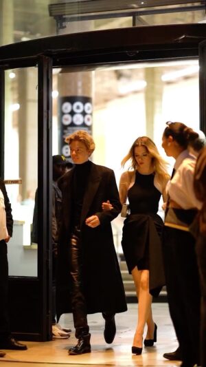 Talulah Riley Instagram - 🇫🇷 From Canterbury to Paris! 🇫🇷

Had a wonderful evening accompanying Thomas to the @celine show last night. What an incredible event: I didn’t realise what theatre runway shows are! My first time watching one. Really enjoyed it. 

Thank you @celine for the loan of such a lovely dress. And thank you @cyrillaine for the hair & make-up. 

Repost from @sametgorgozfilms
•
@talulahrm & @samohtsangster in @celine #parisfashionweek !
.
#celine #pfw #talulahriley #thomassangster
