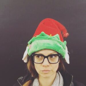 Tamara Braun Instagram - My annual #grumpyelf post. Still seems fitting with this new wave of Covid. Stay safe people! Have a happy and healthy holiday. Sending you joy(unlike the grumpy pants in the video)and love. Merry Christmas Eve from Tamara Eve! 🎄🦠😷🦠🎄 #merrychristmas  #grumpy #love