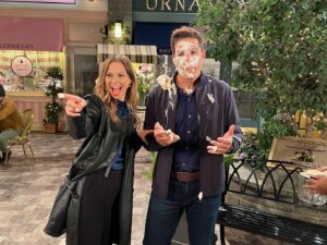 Tamara Braun Instagram - #rava at their finest. Well, #ava. Well, Tamara? I sure did have fun smashing that cake in the face. @ggering was SUCH a GOOD sport about the whole thing. Well, come on, he got to eat cake!! 😂 seriously one of the most fun moments on @nbcdays . Happy Thursday people. Hope you get to eat cake (preferably #vegan). #tbt #cake #love #laugh #fun #throwback