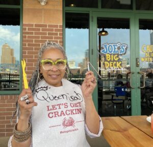 Tamara Tunie Instagram - Had a wonderful “early” Mother’s Day celebration by taking this gorgeous woman to see Gerald Alston and the Manhattans, a play at City Theatre Company, and then killing some crab legs at “JOE’S, while enjoying the Pittsburgh skyline!!

Happy Mother’s Day Evelyn “GG” Tunie and thank you for being the incredible woman that you are!  You have always been a “beacon of light” to me, my siblings and so many others!!! 90 years young come AUGUST 9th!!!

Love you SO much. 
Please “keep on keep on’ ON!!!❤️