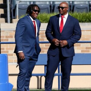 Tamara 'Taj' Johnson-George Instagram - You can see it in my eyes💙.

Let’s get ready to rumblllllllllle🦾🏈! 

LET’S GO BIG BLUE🏈💙🏈💙🏈‼️

@nbc 2:30 pm cst
@tsutigersfb @ndfootball 

#tsu #tsutigers #tsufootball #🏈 #headcoach  #coachgeorge #eddie #eriq #demgeorgeboys #notredame  #fightingirish #nbc #readyornot #tigerswin #touring #swv #fyp #diddy #diddydance #diddydancechallenge #HBCU #hbcustrong #TSUND #tigerbelles