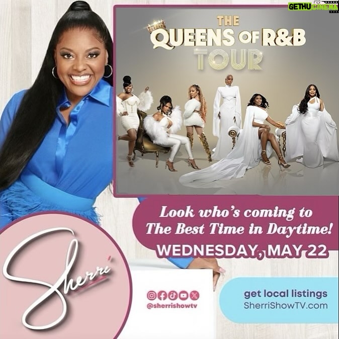 Tamara 'Taj' Johnson-George Instagram - Repost from @therealcokoswv β’ Catch SWV & XSCAPE on the @sherrishowtv today!!!! π Be sure to get your tix to the Queens of RnB Tour!!!! #swv #xscape #queensofrnb #total #702 #mya #monascottyoung