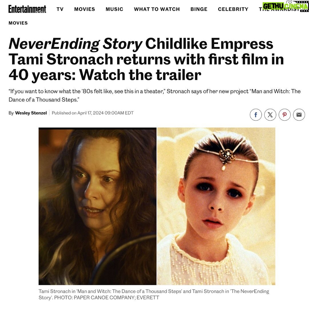 Tami Stronach - 4.4K Likes - The cat is FINALLY out of the bag: Man & Witch is in theaters across the US July 28 & 30 š¬š§
I cannot thank you enough for following along on my quest back to the big screen. And what better time to return than the 40th anniversary of The NeverEnding Story? Join us along with @fathomevents this summer for a cinematic experience that harkens back to our 80ās fantasy favorites.
Thank you for the coverage @WesleyStenzel Check out the link in my bio for the trailer full article on @entertainmentweekly
#TamiStronach #ManAndWitch #ManAndWitchFilm #TheNeverEndingStory #NeverEndingStory #ChildlikeEmpress #TheChildlikeEmpress