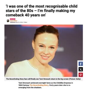 Tami Stronach Instagram - And this weekend, we are finally back! I am so thankful for all of you, for the encouragement all the way, and for being a part of this NeverEnding Story! Tickets to the world premiere of Man & Witch happening THIS SUNDAY can be found in my bio 🧙

Thank you to @metro.co.uk for the feature!

#TamiStronach #ManAndWitch #ManAndWitchFilm #NeverEndingStory #ChildlikeEmpress #TheNeverEndingStory