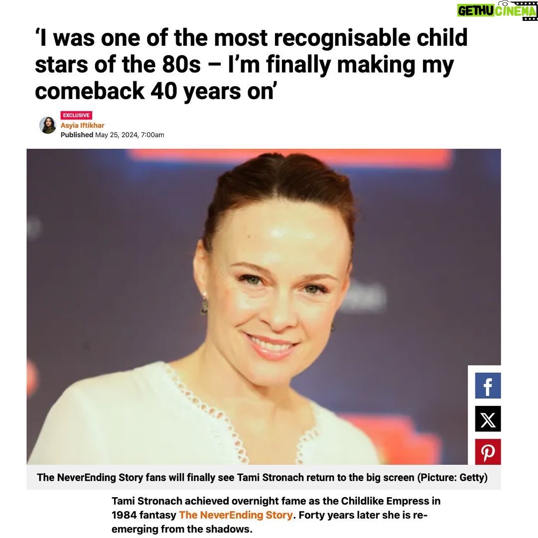 Tami Stronach - 4.3K Likes - And this weekend, we are finally back! I am so thankful for all of you, for the encouragement all the way, and for being a part of this NeverEnding Story! Tickets to the world premiere of Man & Witch happening THIS SUNDAY can be found in my bio š§
Thank you to @metro.co.uk for the feature!
#TamiStronach #ManAndWitch #ManAndWitchFilm #NeverEndingStory #ChildlikeEmpress #TheNeverEndingStory