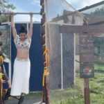 Tania Raymonde Instagram - drank meade braved a maze chilled w goats curtsied like maidens and basically went medieval as F at Ren Faire with @imdanadelorenzo