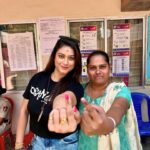 Tanisha Kuppanda Instagram – Naav odidd school Alle mattomme 🙏 vote hakodu Andre nam adrusta 🙏 nanna jawabdaari ✔️