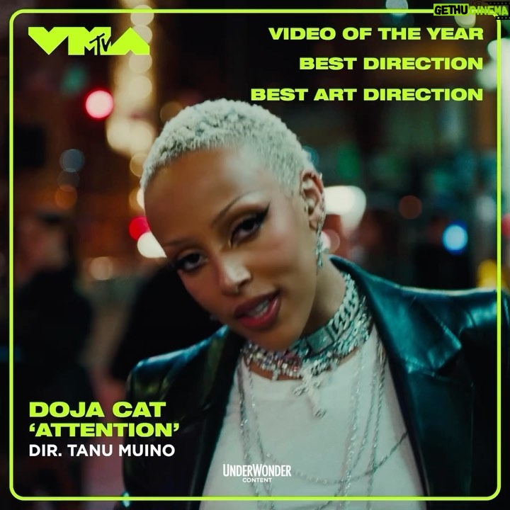 Tanu Muino Instagram - @vmas 2023 NOMINATIONS! We got nominated for Video Of The Year & Best Director & Best Art Direction at this MTV VMA AWARDS for our DOJA CAT “Attention” video. @nikitakkkuz, @nightwindow, @gatosamerican, @ivannaborin, @frankborin, @carlosfontclos I LOVE YOU GUYS! A huge thank you to @samhoustonishere & @brettalannelson & @dojacat for giving us this amazing opportunity. And thank you to our crew who time & time again elevate each project to a place where we’re fortunate enough to be nominated. Director: @tanumuino Producer: @gatosamerican Label Producer: @samhoustonishere Creative Director & Doja Styling: @brettalannelson Production Company:@underwondercontent Exec Producers: @frankborin x @ivannaborin Director’s Rep: @hart_represents Label: @rcarecords Director of Photography: @nikitakkkuz Production Designer: @nightwindow Art Director: @paidfollower001 Producer Manager: Briana Goldberg POC: Kya Koplin 1st AD: @the_nomadx Gaffer: Scott Moody Key Grip: Charles Lens Cast stylist: @mstr_of_disguise Colorist: @josephbicknell @company_3
Editor: @carlosfontclos
VFX: @tiltvfx
VFX: @romafx Additional VFX: @frender Additional VFX Supervisor: @maxcoltt
Beauty: @digitalbeautywork VFX: @tiltvfx VFX: @romafx Additional vfx : @frender Additional VFX superior: @maxcolt Beautywork: @DIGITALBEAUTYWORK Post Finishing Online: @digitalsword Post Producer: Miguel Garcia Movement choreographer: @monikafelicesmith Choreo Asst: Jen Apter body paint BLOOD by: @worshipmina @chelseadelfino_sfx @brittanyyynicole beauty by: @ernestocasillas hair by: @jstayready_ nails by: @sacciadidthat