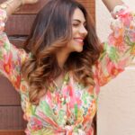 Tanvi Thakkar Instagram - Happiness First ! Wearing @the_dramebaaz_company Shot by @yash_bhatwal_photography Makeup @makeupbydishadoshi Hair @varshahingu11 Location @famegarden_prive Location PR @kadecommunications
