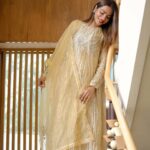 Tanvi Thakkar Instagram - Golden Mornings 💛 Wearing @kkanyaah_clothing Outfit PR @oakpinionpr Location @craycraftmumbai Location PR @rainmakerconsults Clicked by @yash_bhatwal_photography Makeup @falgunikapasi_mua Hair @hairbygeetabhadra Footwear @fleur.footwear