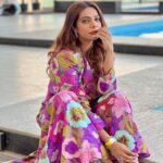Tanvi Thakkar Instagram - Suit-ing myself with colour and bling 🌈 Wearing @aahava_couture Jewellery @vintage_velvet_ Makeup @falgunikapasi_mua