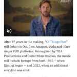 Tara Reid Instagram – Thanks @variety 

Really excited for people to see me in a completely different role. 

This dramatic piece began filming in 1985 and wrapped in 2022. 

‘Of Things Past’ is on @amazonprime now. 

Enjoy 🎥