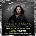 Tarja Turunen Instagram - Costa Rica and El Salvador! Two more date have just been added to the Living The Dream - The Hits Tour 2024 in May. See you there! 28.05.24 Costa Rica, San José - Pepper Club 29.05.25 El Salvador, San Salvador - Museo De Arte (Marte) Tickets link in stories, highlights and bio!