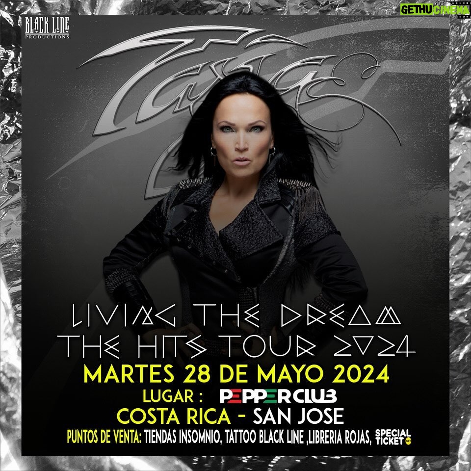 Tarja Turunen Instagram - Costa Rica and El Salvador! Two more date have just been added to the Living The Dream - The Hits Tour 2024 in May. See you there! 28.05.24 Costa Rica, San José - Pepper Club 29.05.25 El Salvador, San Salvador - Museo De Arte (Marte) Tickets link in stories, highlights and bio!