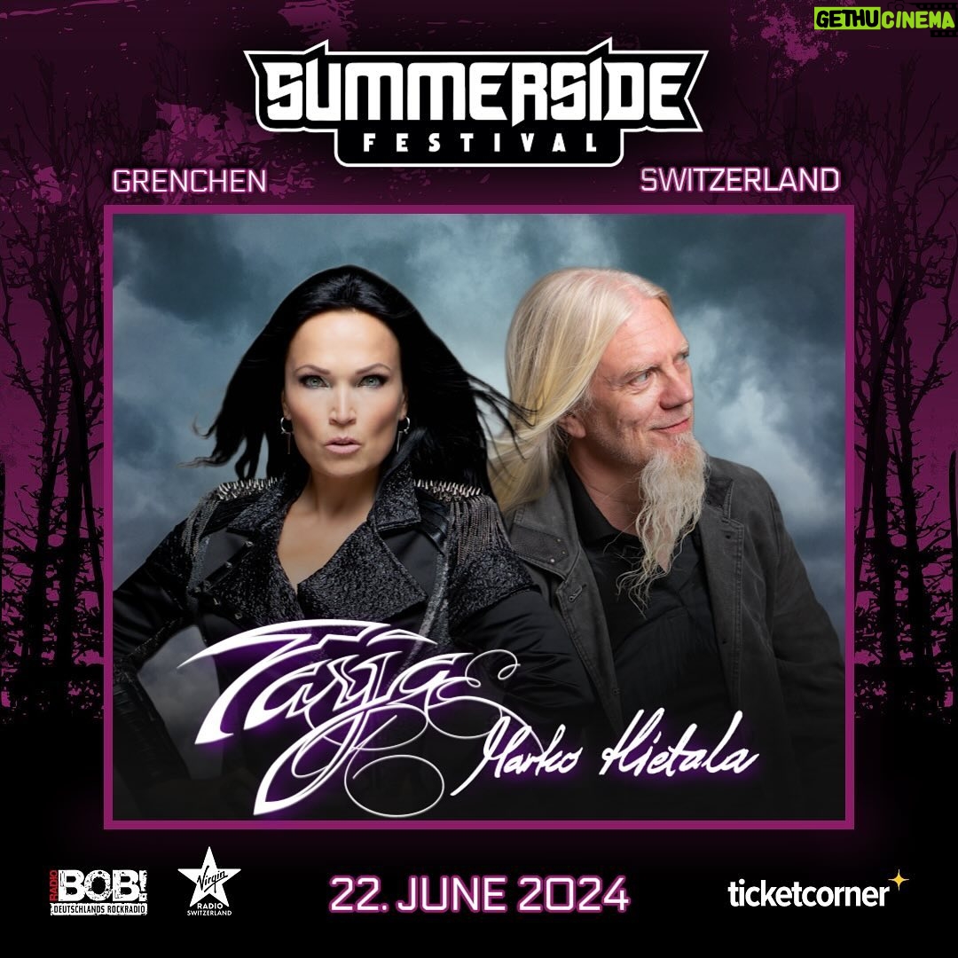 Tarja Turunen Instagram - Switzerland! We are very excited to announce a new addition to the Living The Dream - Summer 2024 Tour! Join Tarja and Marko Hietala for an exclusive swiss performance at the Summerside Festival! Looking forward to see you! Get your tickets now at the link in stories and highlights!