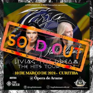 Tarja Turunen Instagram - Wow, Brazil! The Belo Horizonte, Curitiba and Porto Alegre shows are sold out! 
Grab a ticket for one of the other dates before they are gone!