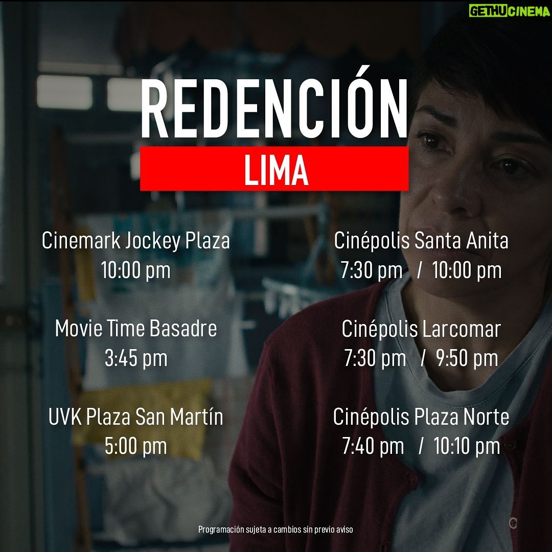 Tatiana Astengo Instagram - Es HOY! Estreno de la película REDENCION @pelicularedencion Dirigida por @miguelbarredadelgado Aquí tienen las salas! Una historia que no te dejará indiferente. Vamos al cine y luego me la comentan 😉 Importante : Ir los primeros días… de lo contrario la sacan. 🤷🏽♀️