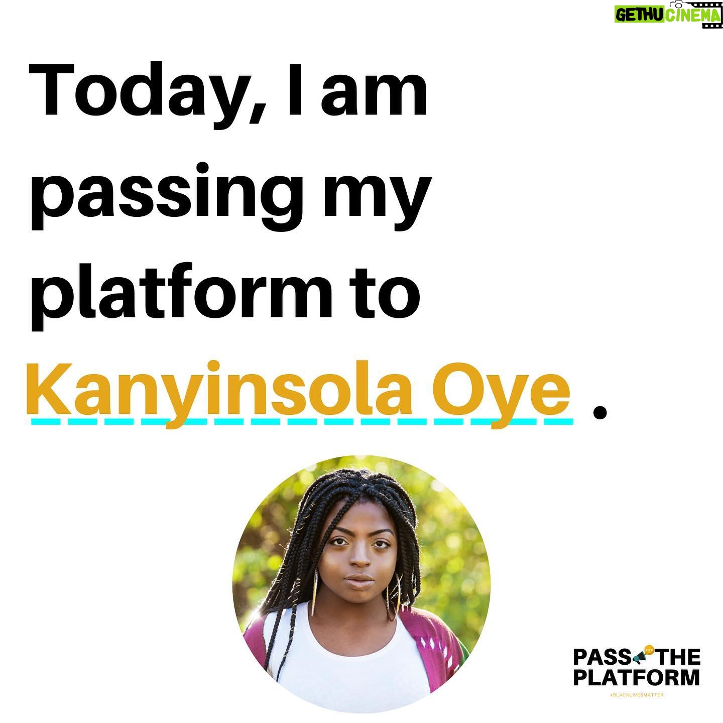 Tatiana Maslany Instagram - Our young people are stepping up and leading the world to a place free of police violence and racial inequity. Today I am joining #PassThePlatform to center the voices of young Black leaders. Please meet Kanyinsola @shola.child @passtheplatform