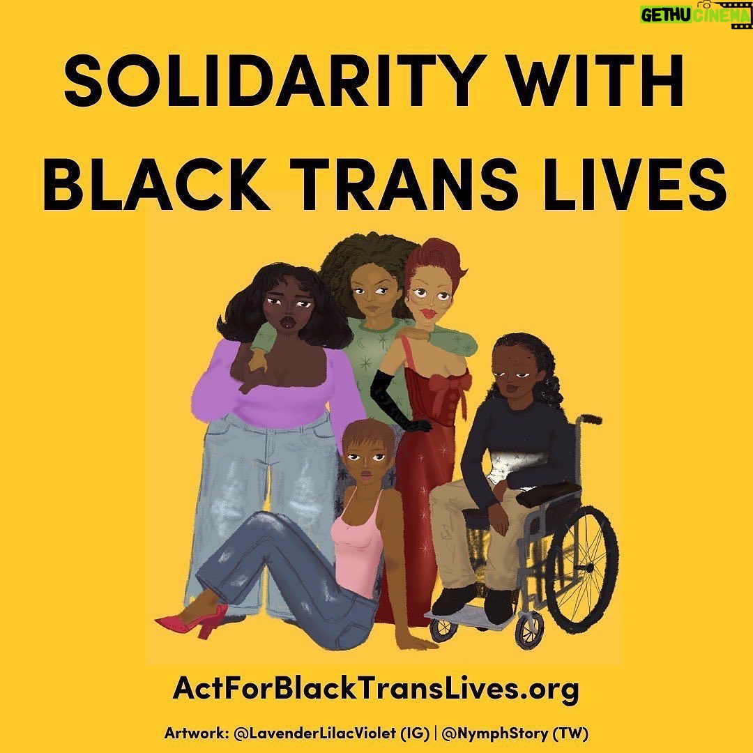 Tatiana Maslany Instagram - Actions and Resources for Solidarity in link in bio. Art by @lavenderlilacviolet #blacktranslivesmatter