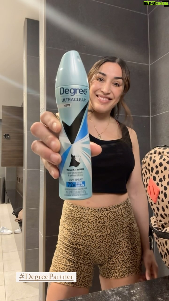 Tatiana Suarez Instagram - #DegreePartner Making the switch to @degree UltraClear has left me smelling fresh and protects against white marks so I can focus on the marks that matter to me!