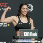 Tatiana Suarez Instagram - OFFICIAL: Tatiana Suarez is on weight for her return fight vs. Montana De La Rosa #UFCVegas70 🔗 FULL RESULTS IN BIO