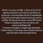 Tatiana Tiburcio Instagram – Reflita! A mudança depende da vontade e empenho de cada um. Faça a coisa certa. Não sou eu, sujeito preto, q tenho a obrigação de ensinar e educar quem criou o r@c!sm0 a ser antirra@c!st@. A conscientização e transformação começa por aí.