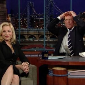 Tatum O'Neal Instagram - That one time I asked @letterman to wear his bacon hat. 🌃🥓🧢 #fbf