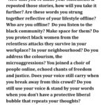 Taveeta Szymanowicz Instagram - take it further. link in my bio for a list of anti-racist allyship resources!
