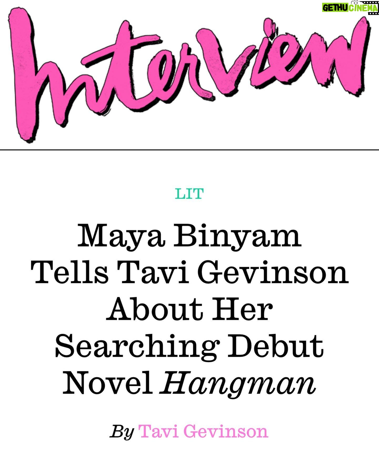 Tavi Gevinson Instagram - I interviewed @new__trick for @interviewmag about her astonishing new book Hangman. I also wrote about why I loved it so much. Link in bio ‼️